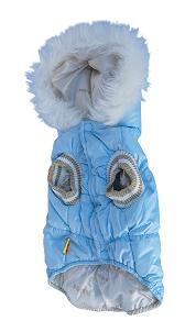 Blue Designer dog bubble jacket