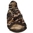 Camouflage dog hoodie coat jacket - brown