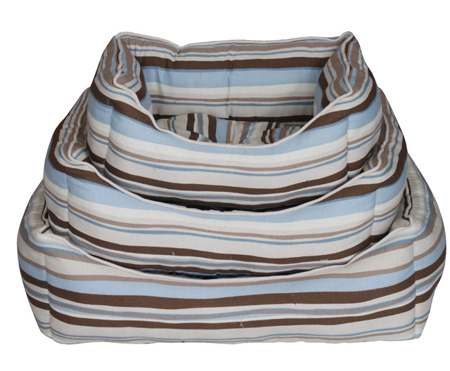 Stripe rectangular dog bed