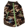 Dog Zipper Sweat Shirt Camouflage Green