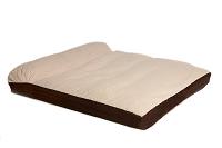 Rectangular memory foam dog bed with Sherpa fleece top