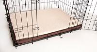 Crate dog bed in a wire dog crate