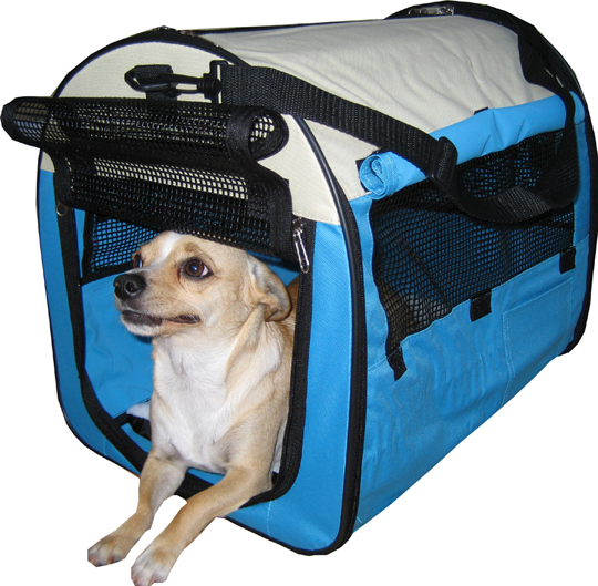 Blue Designer Dog Tent/Crate