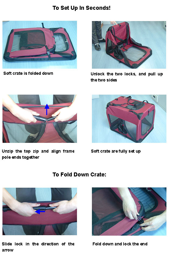 how to assemble and fold your dog soft crate